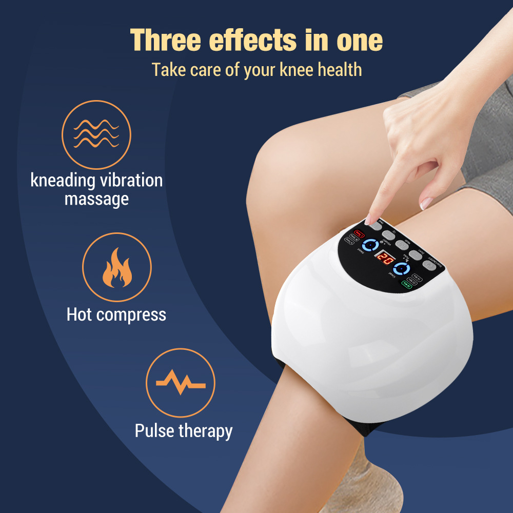 Cross-Border Kneading Vibration Pulse Knee Massager USB Charging Middle-Aged and Elderly Knee Physiotherapy Massage Electric Heating