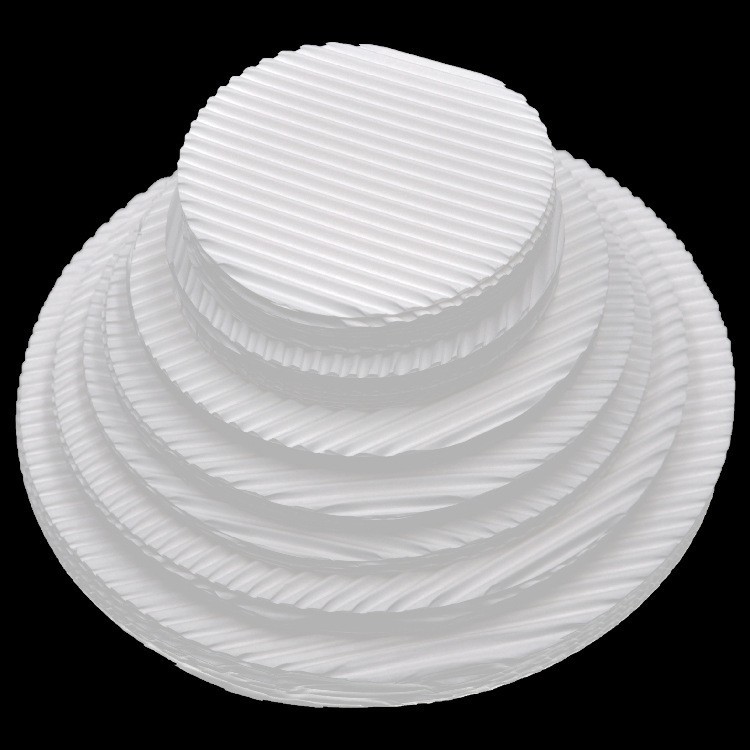 Non-slip shockproof anti-penetration pizza cookie biscuit cake mat white food grade corrugated paper 2 layers