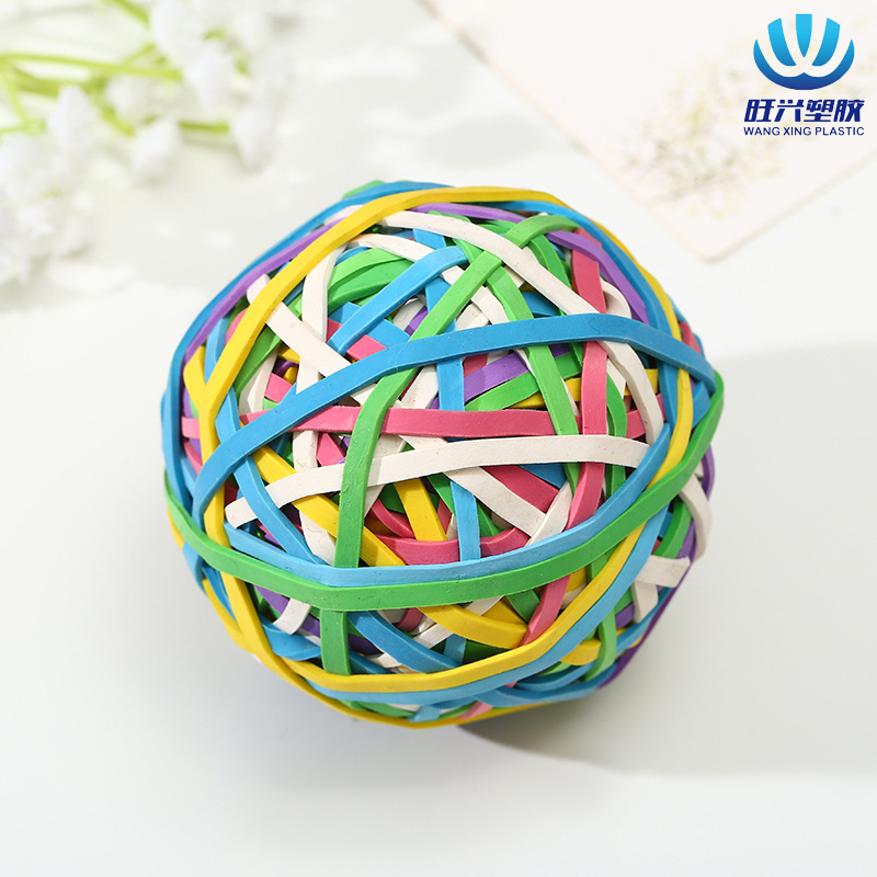 Cross-border high elastic rubber ball color children's rubber ring ball rubber ball toy factory direct supply wholesale