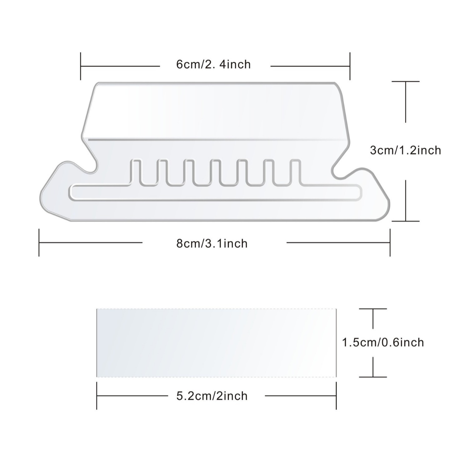 Index Transparent Color Mixing PVC Label Clip Sub PVC Clip Soft Teeth Card Clip Transparent Color Mixing Label Clip