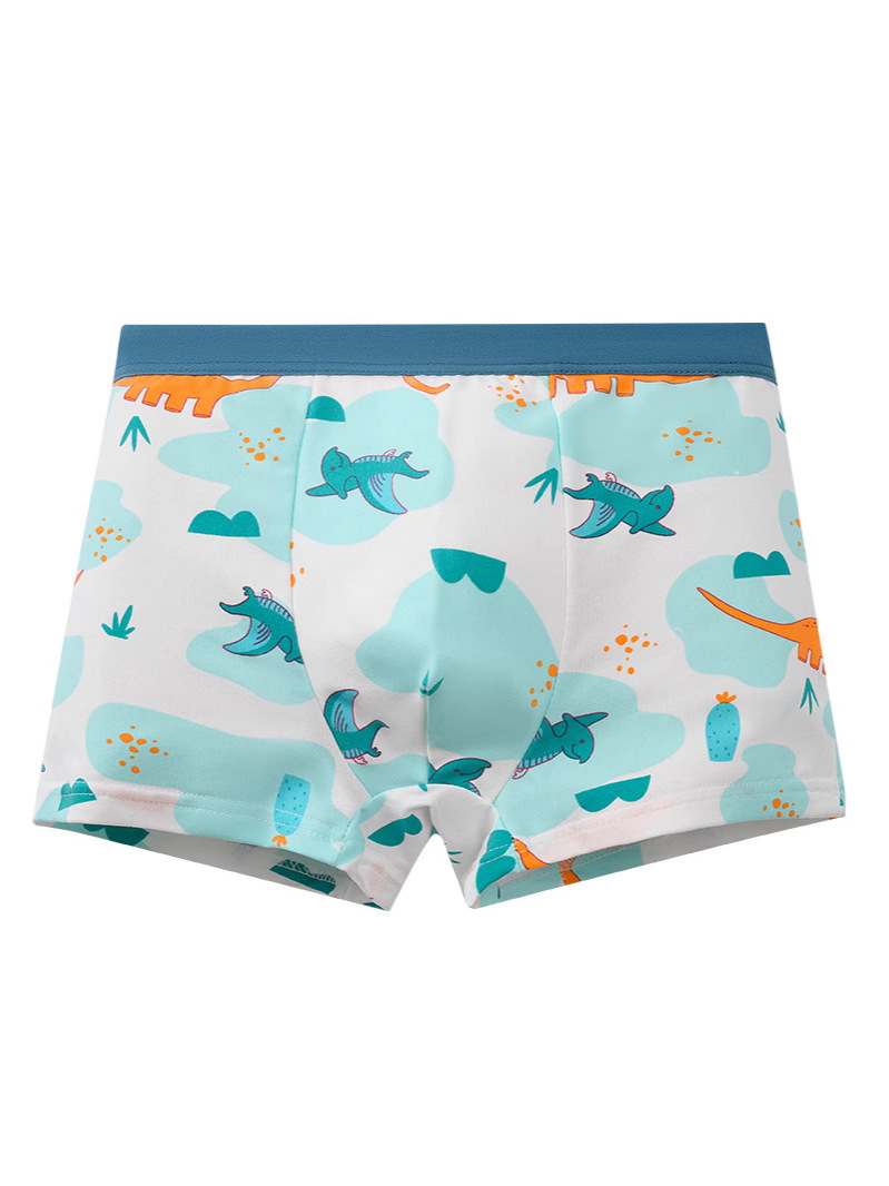 Milk Silk Printed Boys' Underwear Four-Corner Underwear for Middle and Big Boys Boys' Boxers Cross-Border Four-Corner Boys' Underwear