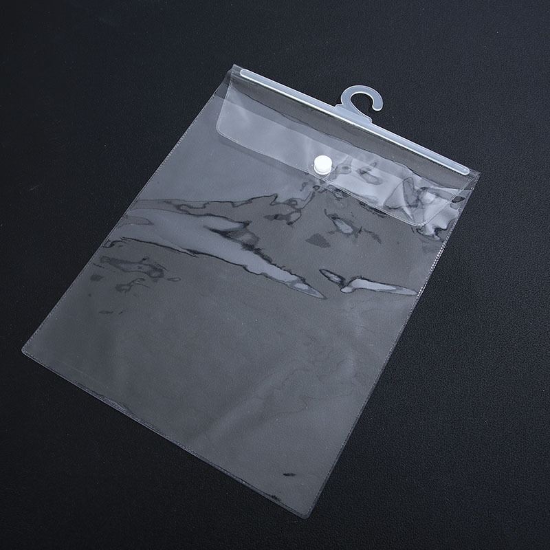 PVC cross stitch hook bag transparent bag source factory straight hair underwear packaging plastic bag