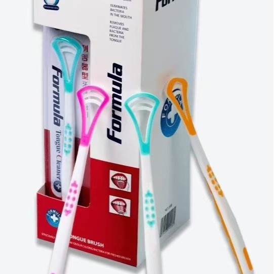 FOTMOLA silicone tongue coating cleaner tongue coating brush adult children tongue coating cleaning toothbrush portable tongue scraping