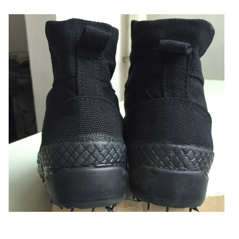 Men's Training Shoes Black High-Top Training Shoes Breathable Canvas Shoes Wear-Resistant Rubber Shoes Training Summer Rubber Training Shoes