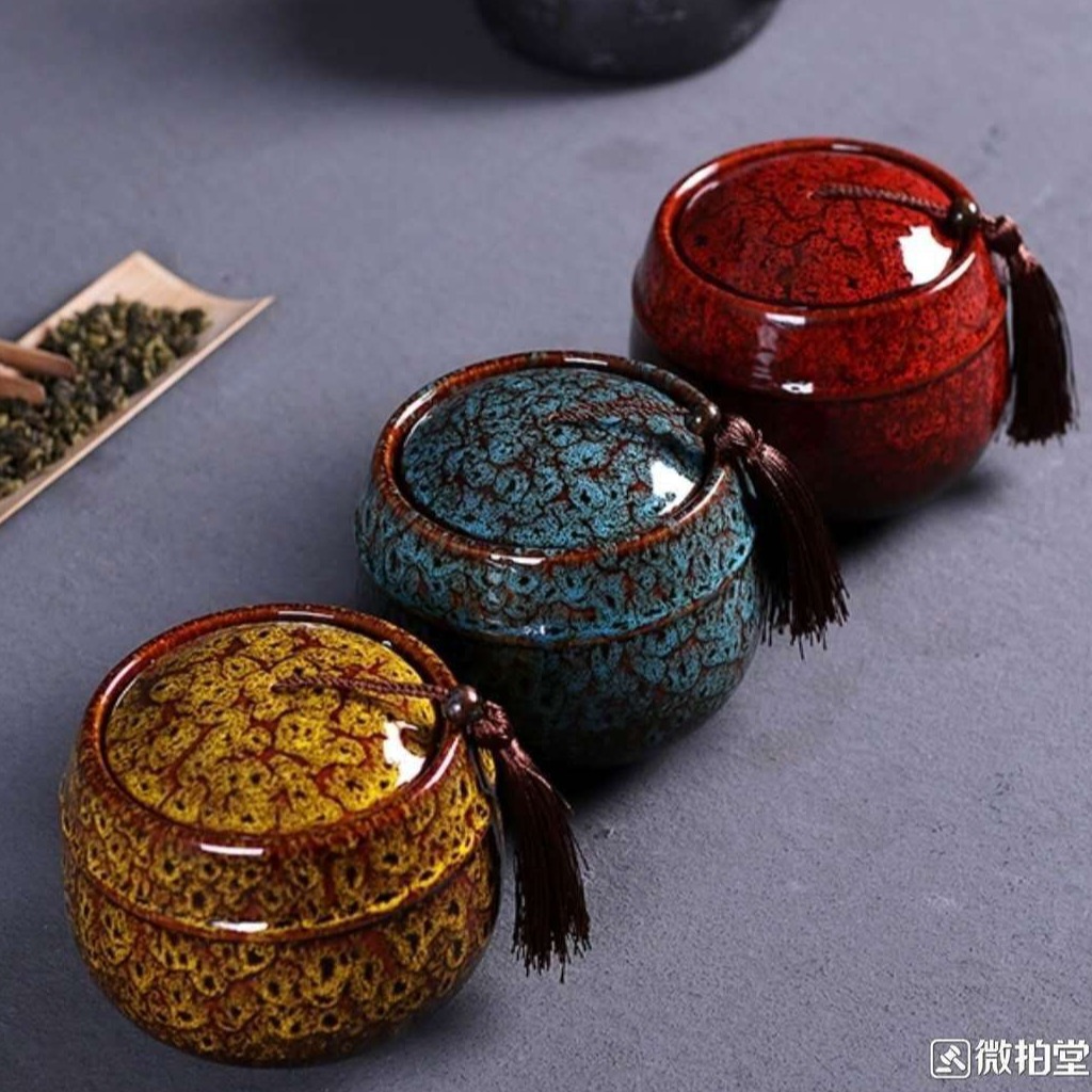 Чайный набор Junyao, керамическая банка из пурпурного песка, средняя банка для хранения чая