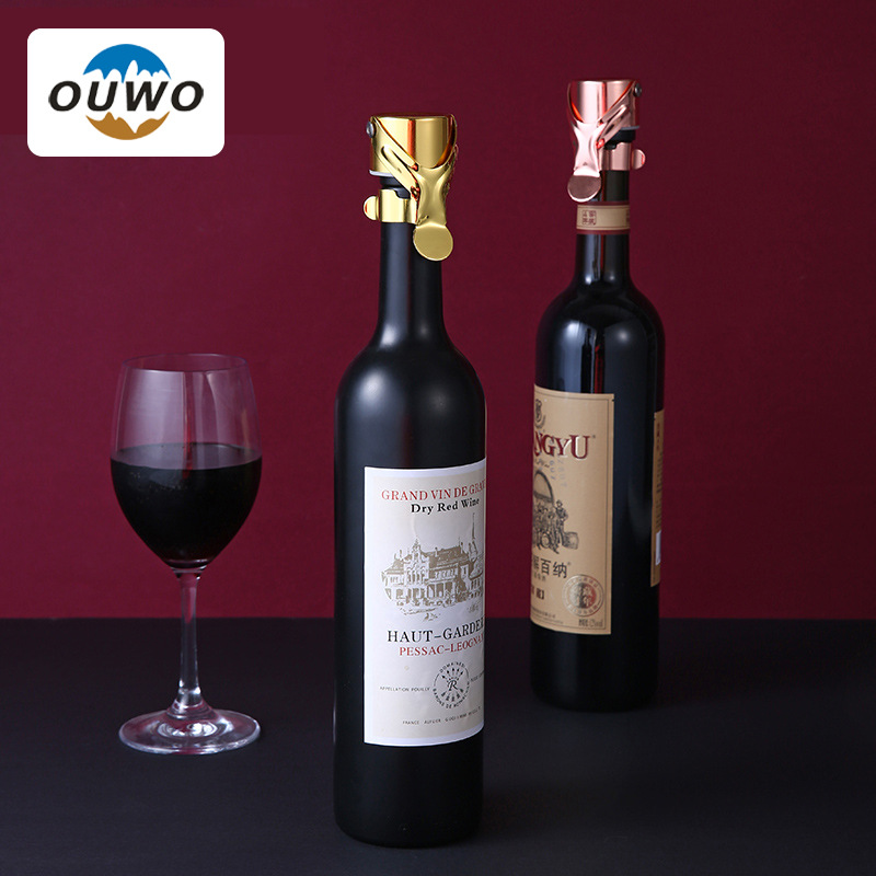 All-Metal Humanoid Wine Stopper Stainless Steel Red Wine Stopper Bottle Stopper Champagne Stopper Sealing Fresh-Keeping Stopper Golden Champagne Stopper