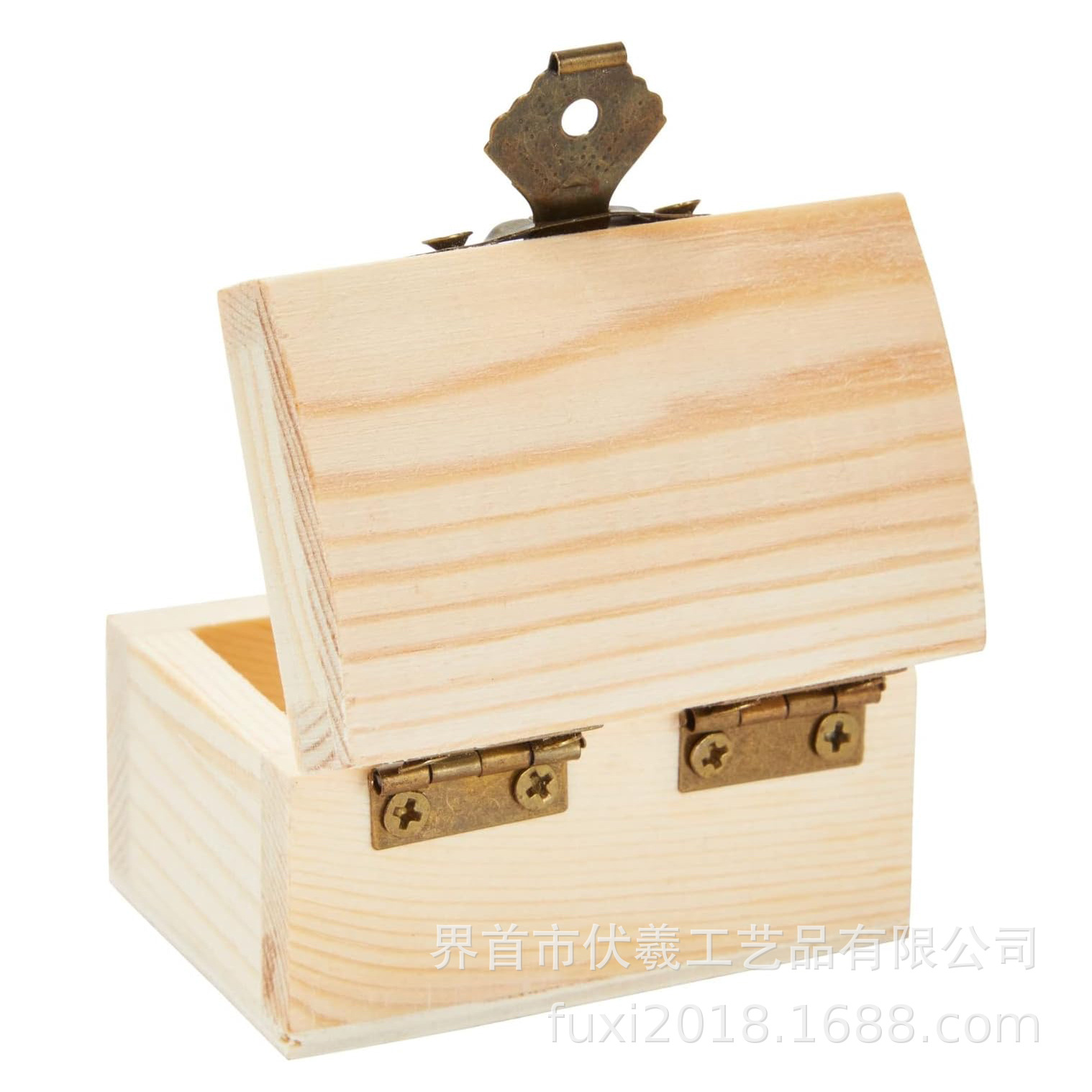 Cross-border distribution in stock small wooden box jewelry box unfinished wooden box wooden packaging box hand painted custom DIY