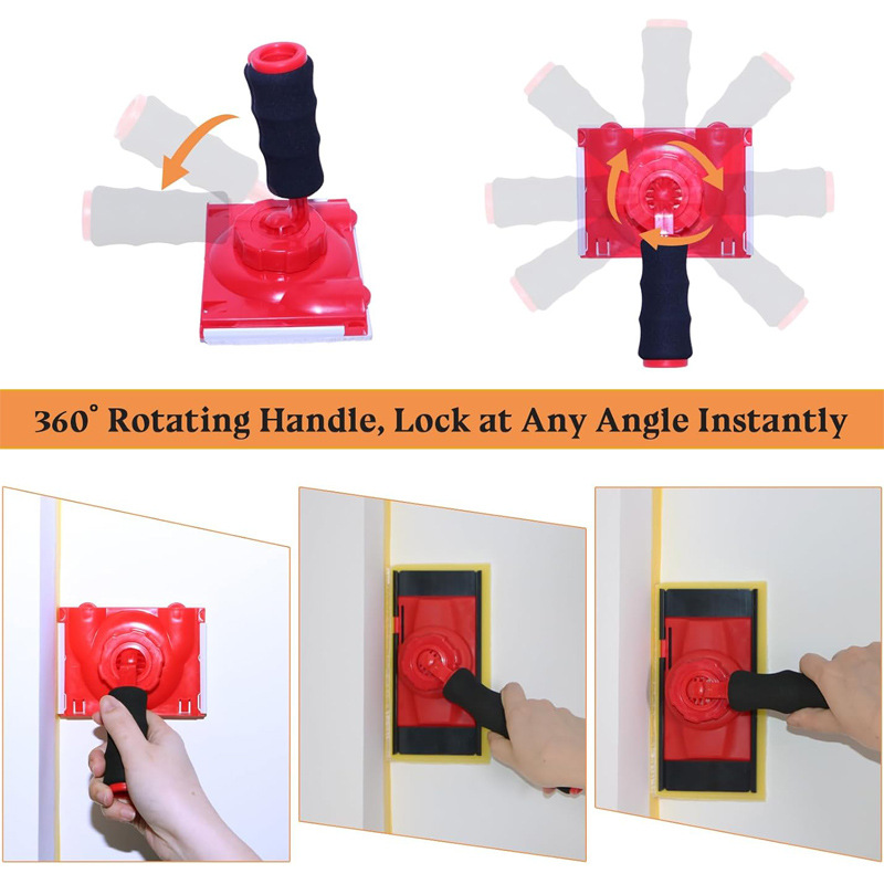 7inch + 5inch Wool Brush Set, Rotating Handle Can Be Connected to an Extension Rod for Use