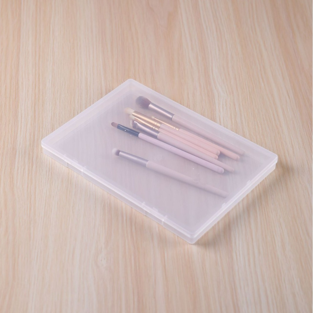 Full plastic industry high 1.7cm flat box transparent plastic box plastic storage box finishing box storage box