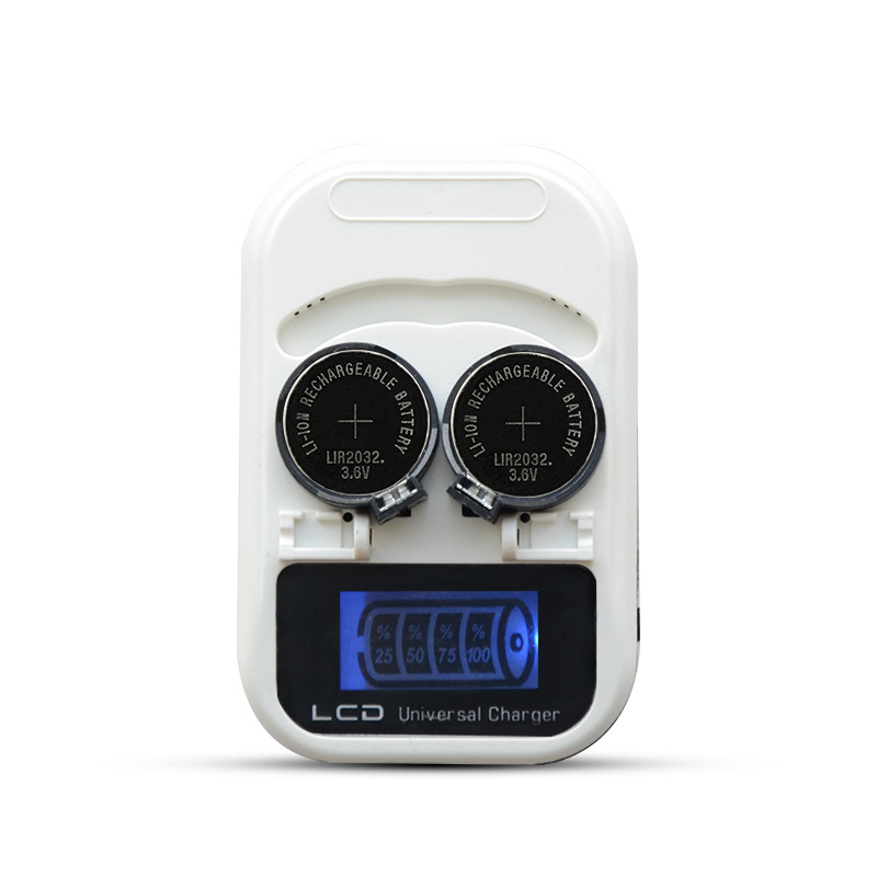 Button cell 40mA anti-explosive Charger smart LCD charger 3.6V rechargeable LIR2032 2025 2016