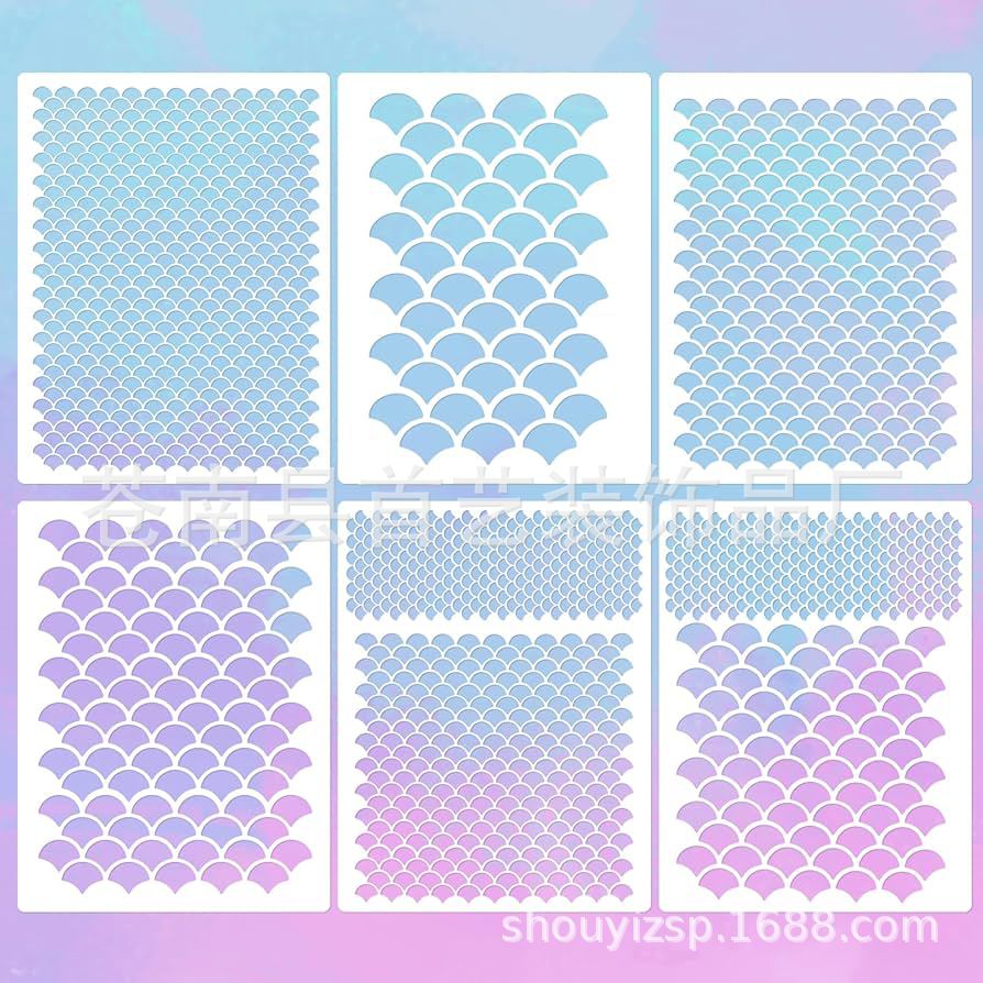 5 шт. Шаблон пропорции русалки макияжа маскировочная цветочная декорация полый шаблон для рисования