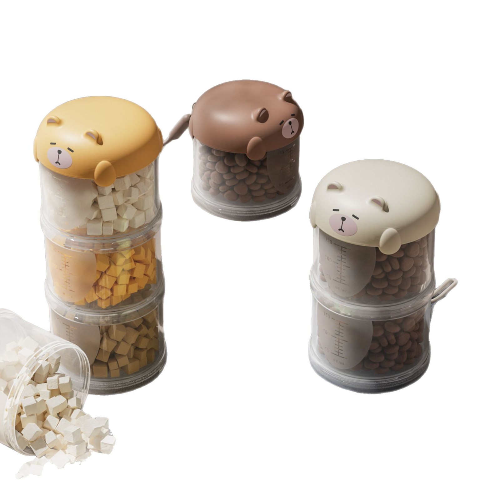Pet Food Sub-packing Storage Box Cat Snacks Plastic Sealed Box Outgoing Portable Dogs and Cats Moisture-proof Grain Storage Tank