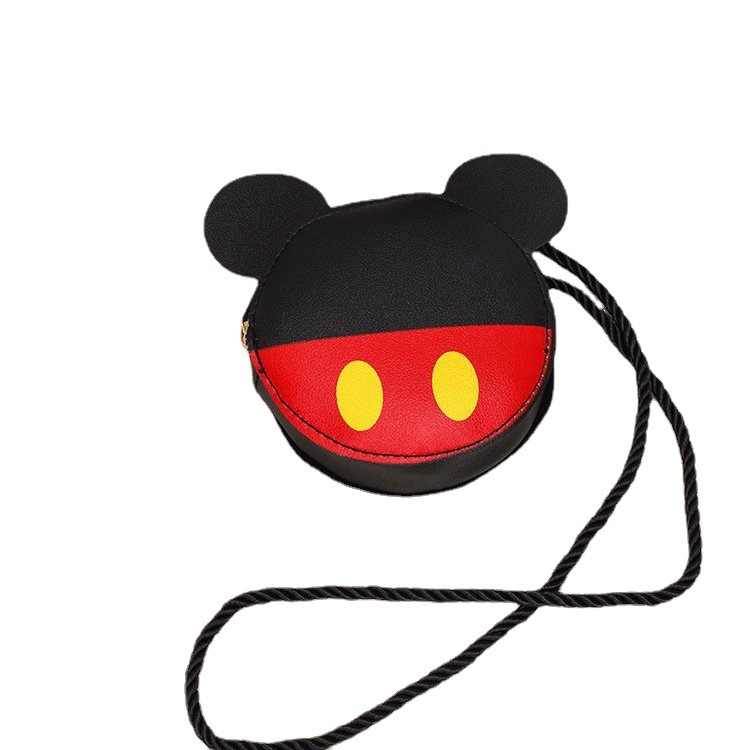 Children's Coin Purse Cartoon Contrasting Color Pu Mini Bag New Fashionable One-Shoulder Cross-Body Cheap Small Bag