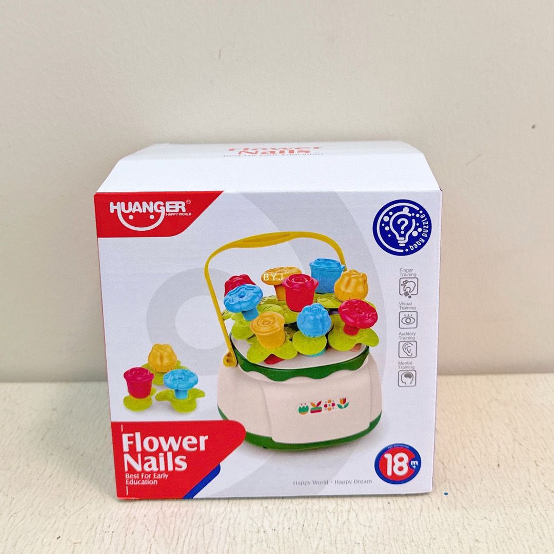 Free Shipping Baby Fun Floral Mushroom Nails Kidsren's Educational Beading Puzzle Training Concentration Logical Thinking Early Education