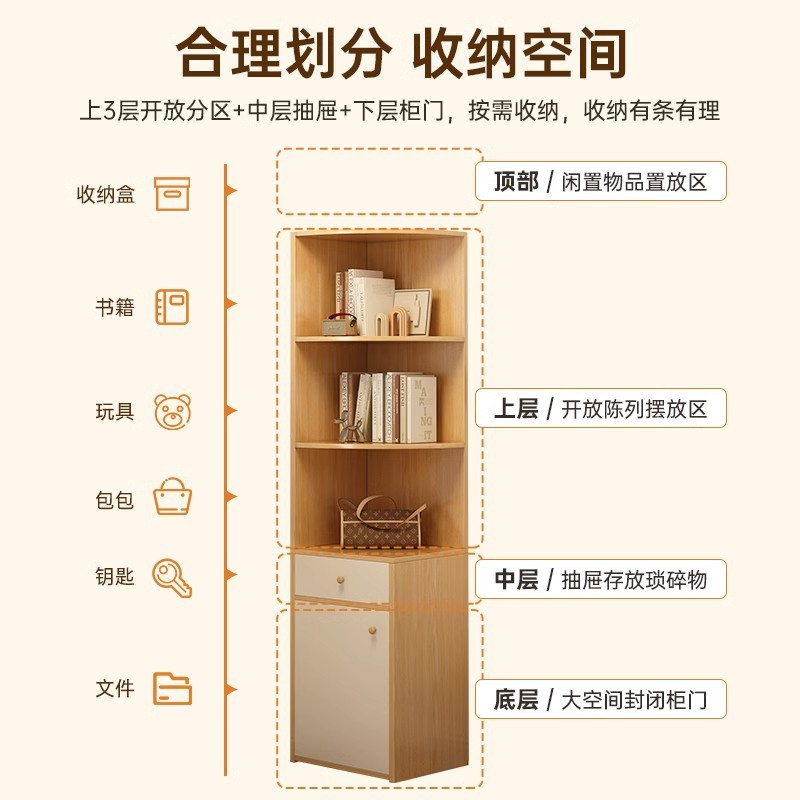 Corner Cabinet Corner Storage Cabinet Bedroom Small Narrow Cabinet Bedside Cabinet Restaurant Corner Storage Rack Living Room Corner Cabinet Corner Cabinet