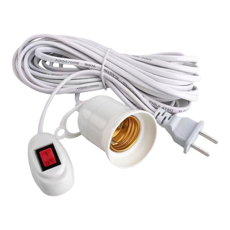 Factory direct supply with line lamp holder e27 suspension universal screw two plugs with switch lamp 3/5/8/10 meters long