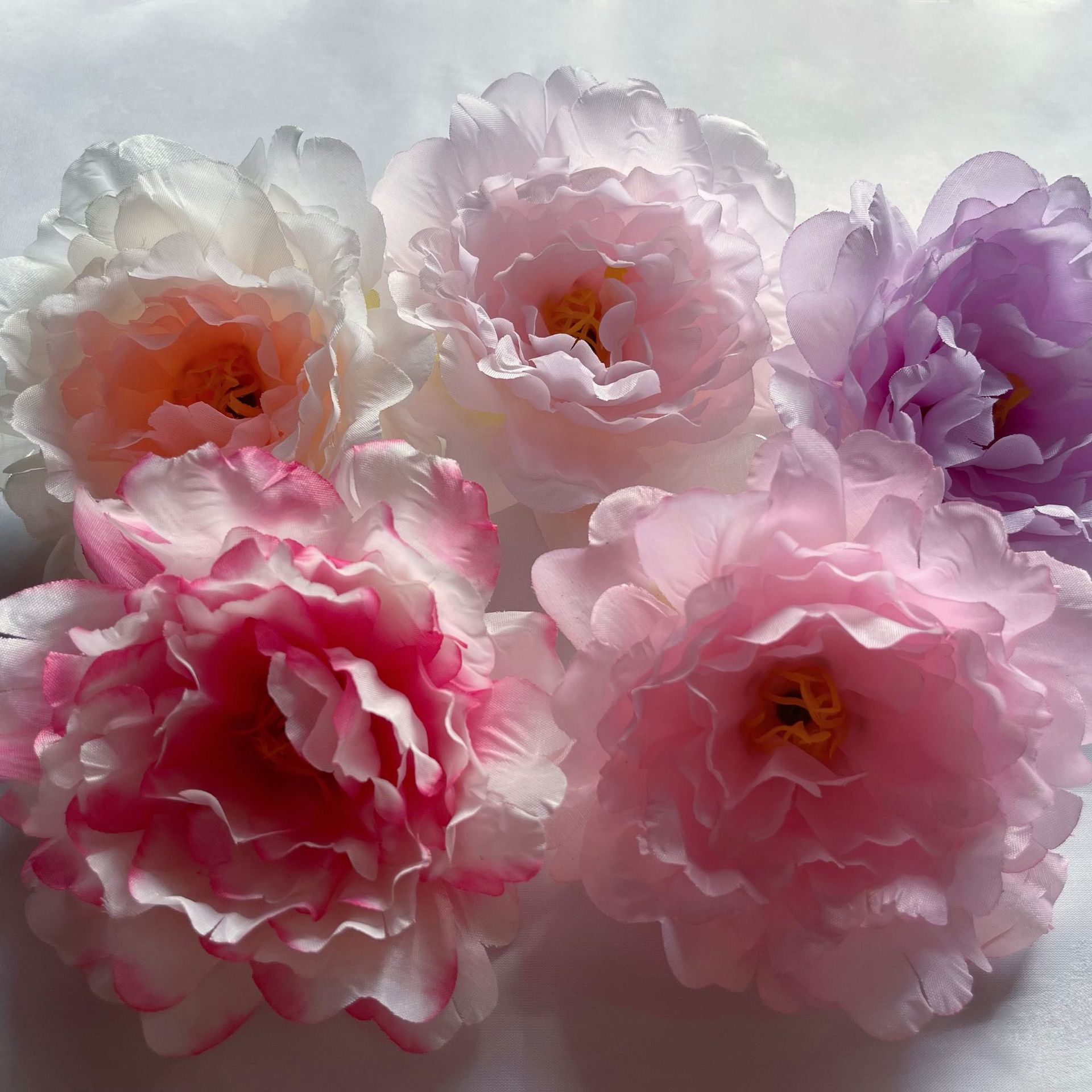 Simulation peony flower wedding background flower wall flower arrangement decorative table flower making cross-border for peony flowers