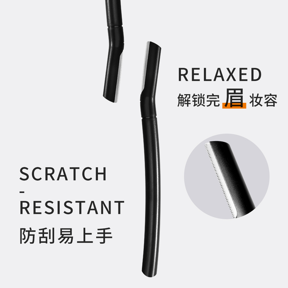 Macro eyebrow trimming knife long handle eyebrow shaving knife macro blade beginner eyebrow trimming artifact beauty makeup tool eyebrow trimming knife wholesale