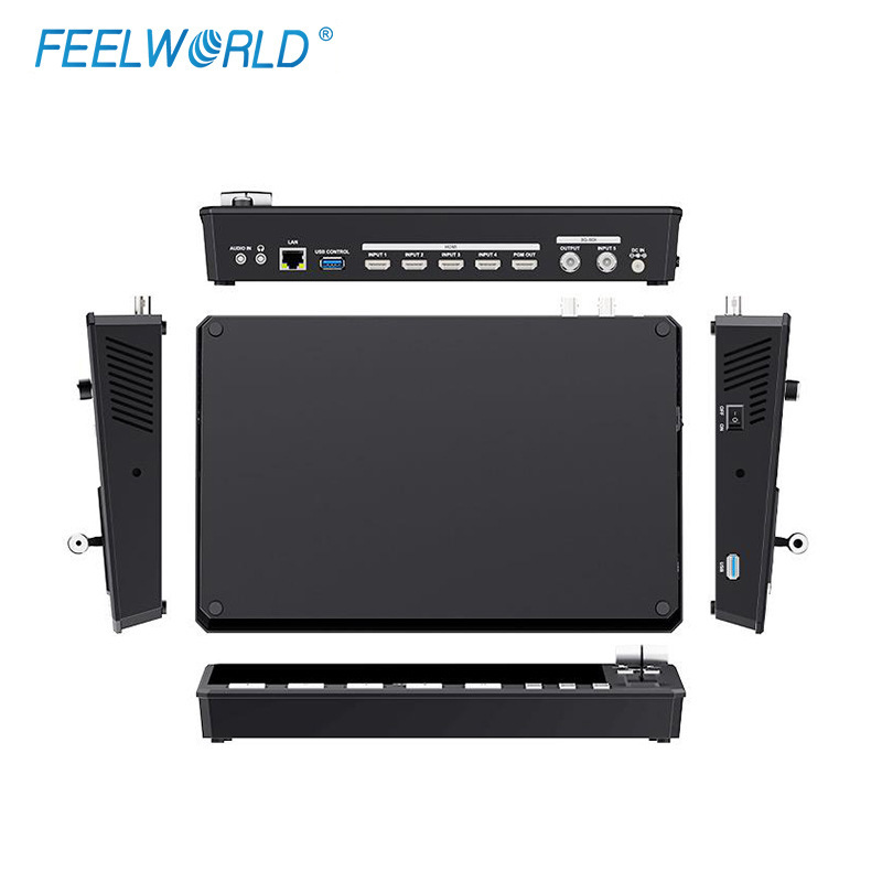Feelworld 10.1inch Touch Screen HDMI Sdi Multi-Camera Live Streaming Push-Up Machine