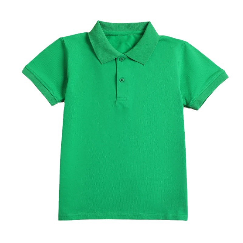 2024 Summer Children's Clothing Short-Sleeved Polo Shirt Pure Color T-Shirt Boys and Girls Class Uniforms Kindergarten Uniforms Primary and Secondary School Uniform Tops