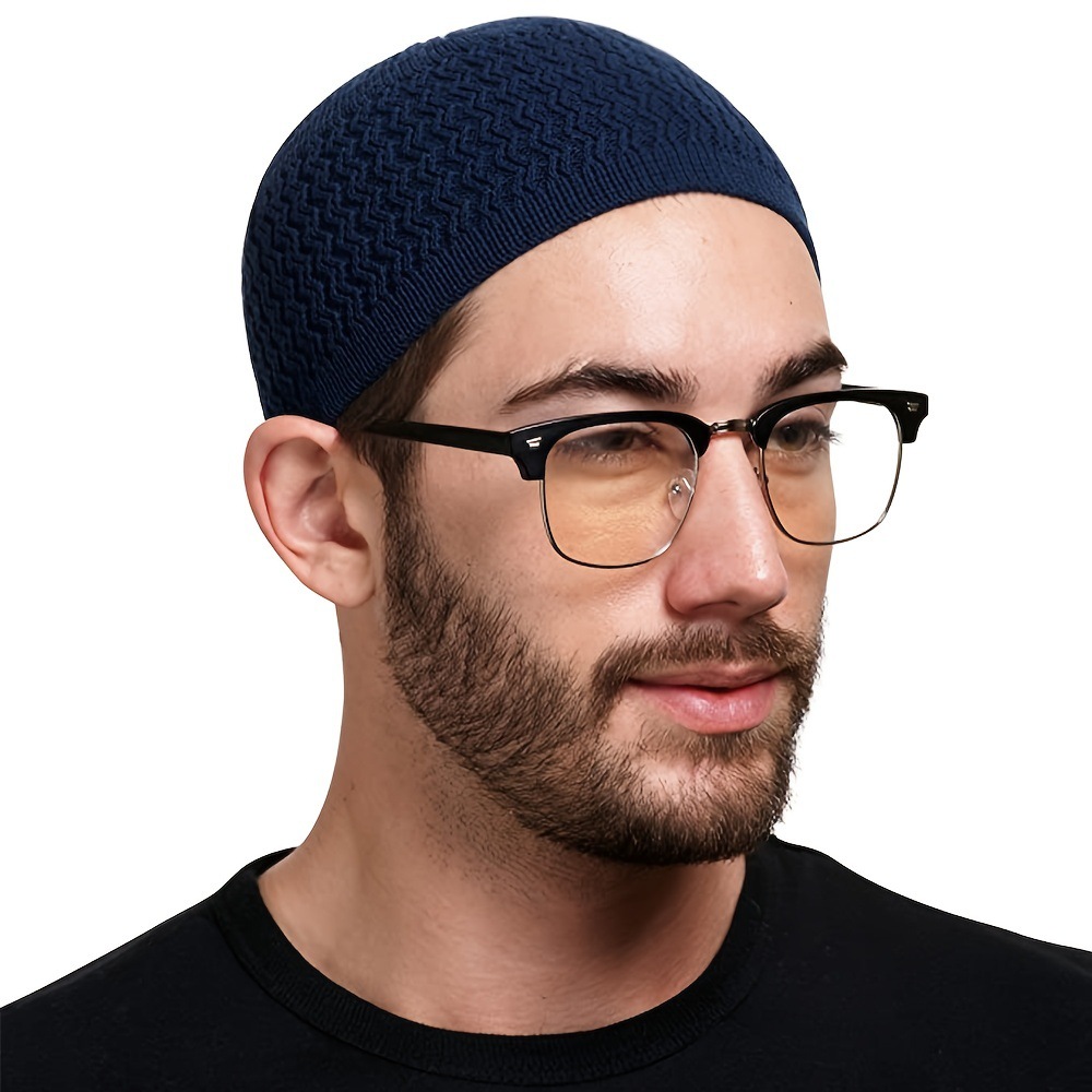 New European and American autumn and winter knitted hat cross-border men's and women's wave jacquard neutral dome warm wool bag cap