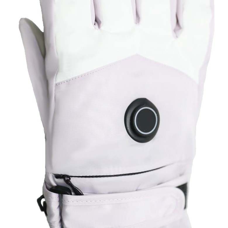 Electric Heated Gloves for Women, Lithium Battery Heating Gloves, Winter Cycling Rechargeable Double-Sided Warm Gloves, Fleece-Lined and Cute