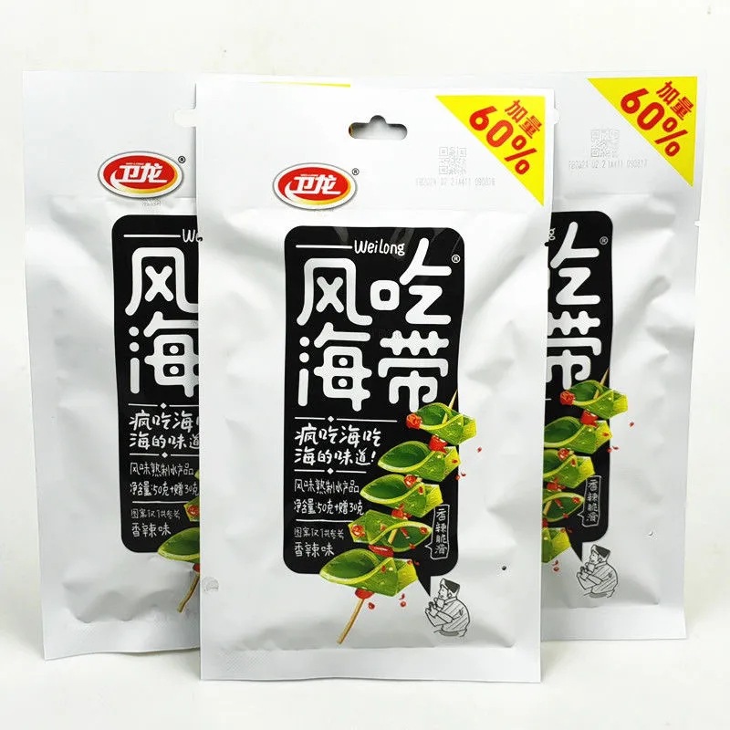 80+32 г супер большой пакет толстых ломтиков водорослей закуска Вейлонг острые закуски готовые к употреблению