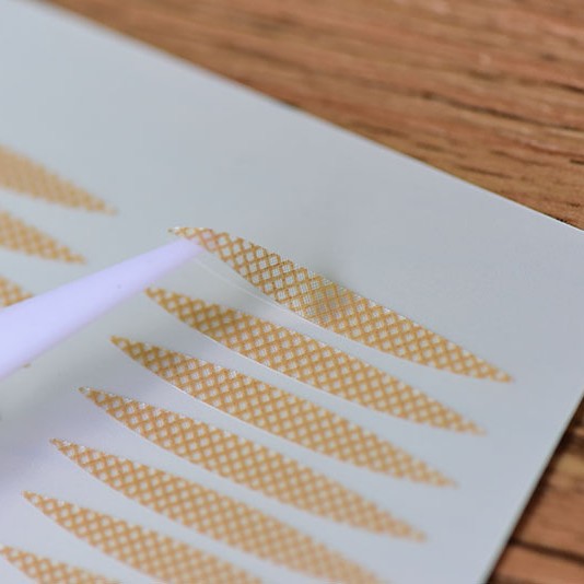 Double Eyelid Stickers, Lace Styling Cream, Mesh Olive-shaped Pearlescent Base, 20 Back Invisible Manufacturer Wholesale