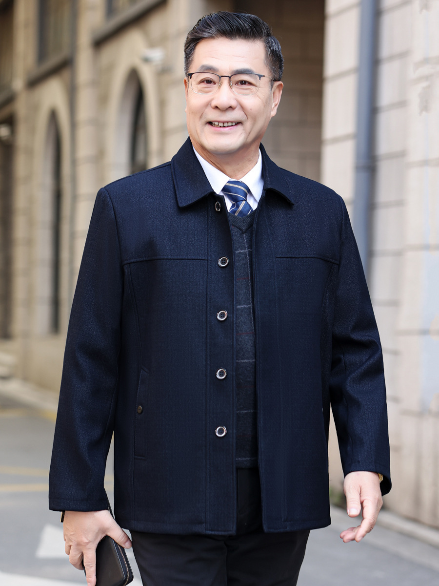 Куртки для мужчин среднего и пожилого возраста, повседневные топы весна-осень, одежда для папы, куртки больших размеров