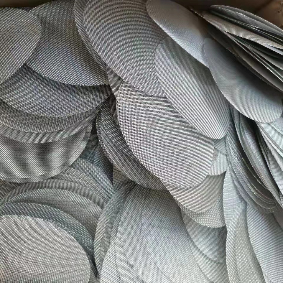 Thickened plastic particle filter mesh 20-120 mesh granulation film blowing extruder filter herringbone mesh plain mesh