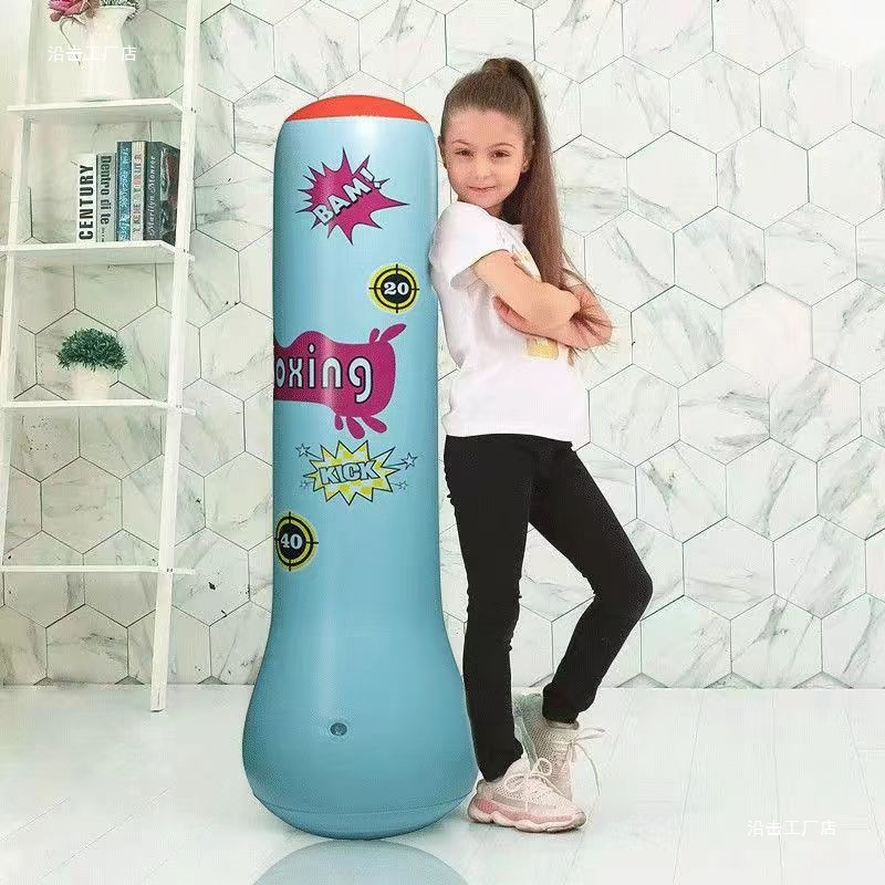 Children's Boxing Sandbag Tumbler Boxing Column Inflatable Fitness Vertical Sandbag Kidsren's Toy Boxing Training Equipment