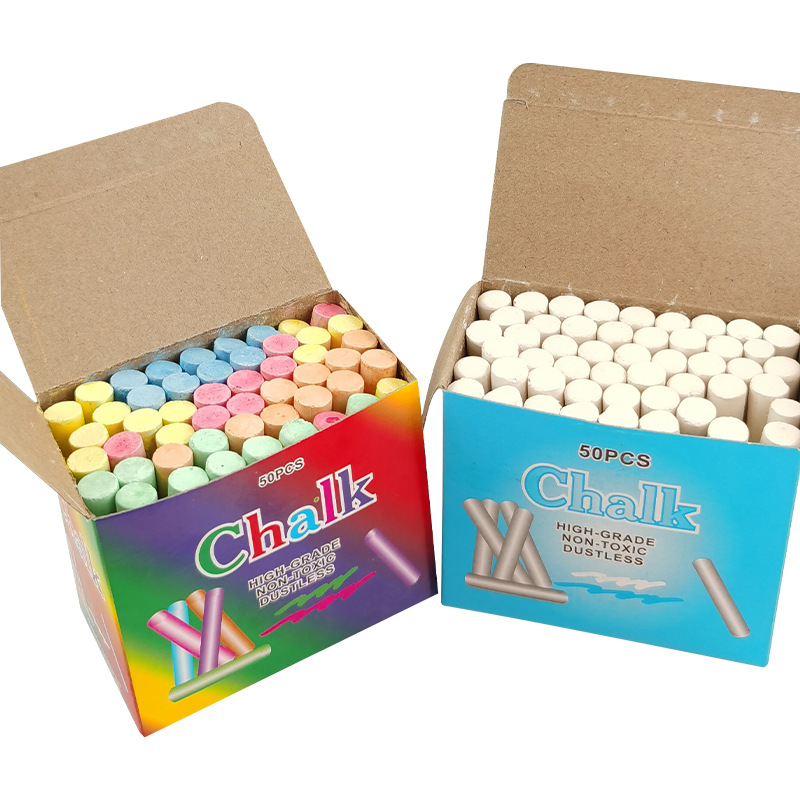 Teacher Writing Tools White Chalk 100 Colorful Dust-Free Chalk Factory Direct Sales Office Teaching