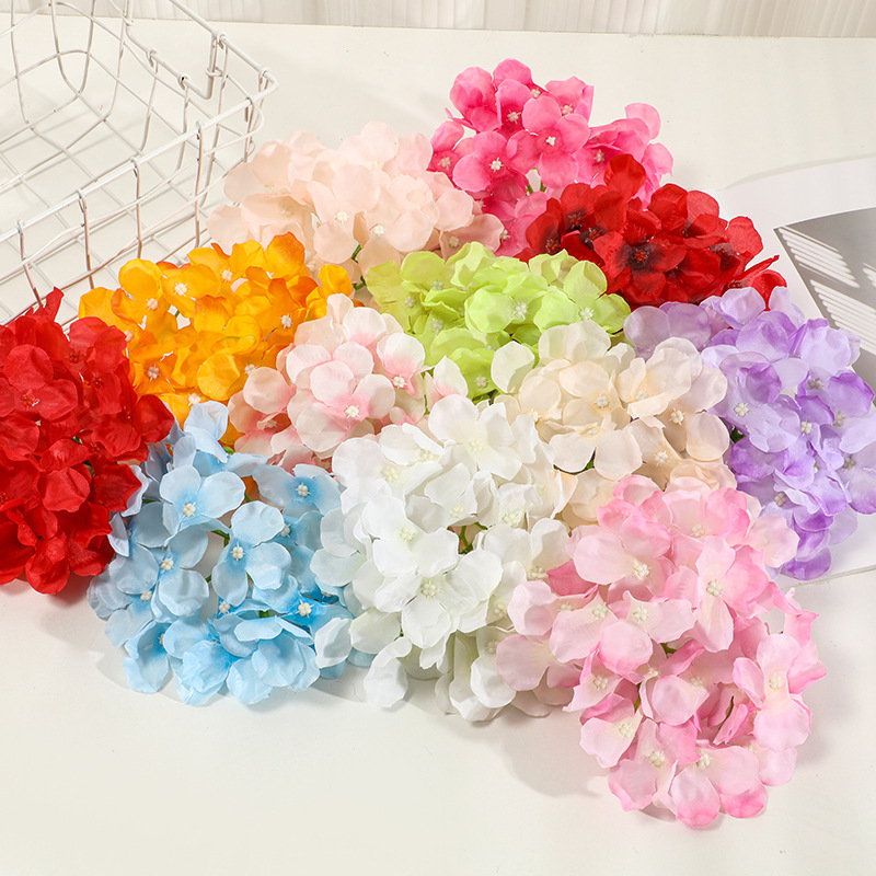 Симуляция цветка гортензии шелковый цветок Декоративный цветок оптом Европейская свадебная цветочная арка Цветочная стена с цветами 37 цветов