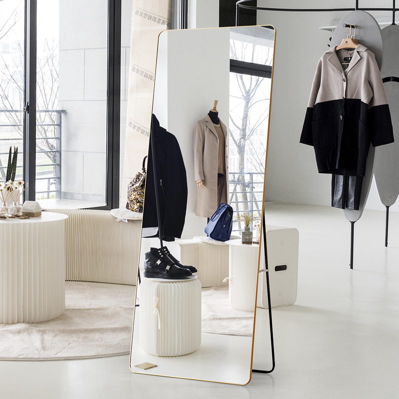 Full-body Mirror Dressing Floor-standing Mirror Household Slimming Wall-mounted Instagram Internet Popular Bedroom Makeup Three-dimensional Fitting Mirror