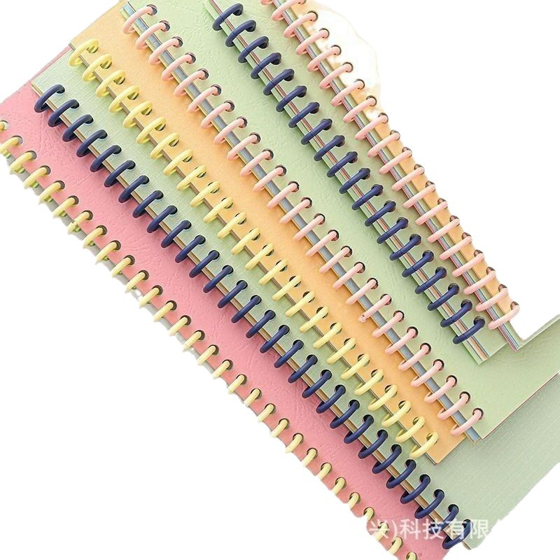 Macaron Plastic Ring Loose-Leaf Buckle Clip 30 Holes Can Cut DIY Plastic Binding Clip Stationery Clip Open Ring