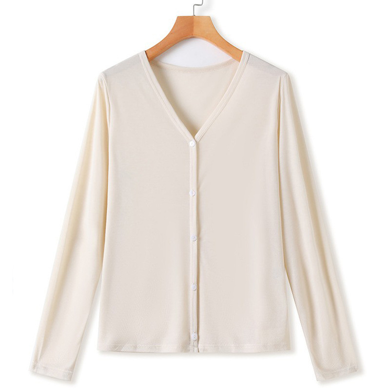 [Yun Palace Authentic] Lyocell Tencel Cardigan Women's 2025 Spring and Summer New Sun Protection Tops Thin Long-Sleeved Top