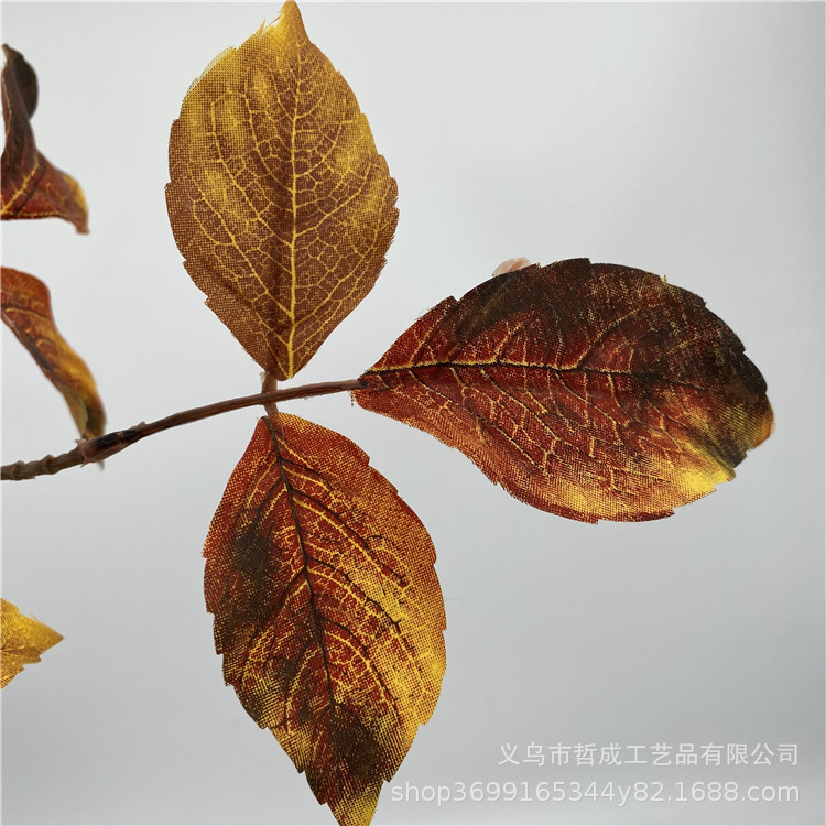 Simulated Flowers and Green Plants, Autumn Paulownia Leaves, Sycamore Leaves, Autumn Color Leaves, Soft Decoration, Atmospheric Scene Layout