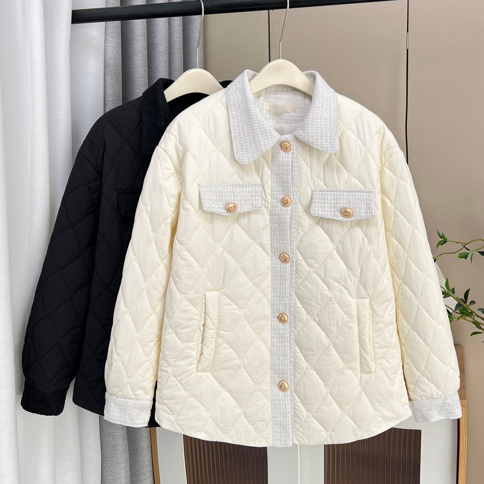 Новая модная легкая стеганая куртка для полных женщин, большой размер, теплая