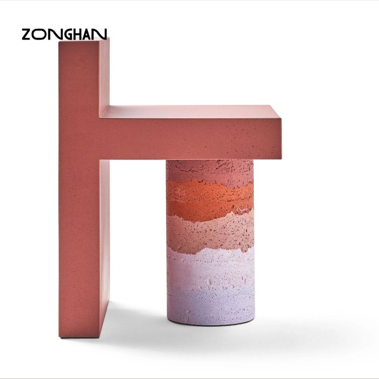 Nordic Light Luxury Marble Sofa Side Table Coffee Table Combination Wabi-Sabi Wind Cave Stone Side Table Creative Leisure Coffee Table