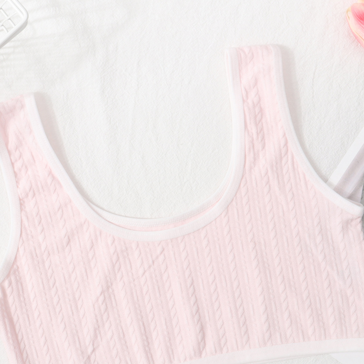 Girls' Bra Developmental New Cotton Small Vest Underwear Sling Junior High School Students Wrap Summer Bodice Children