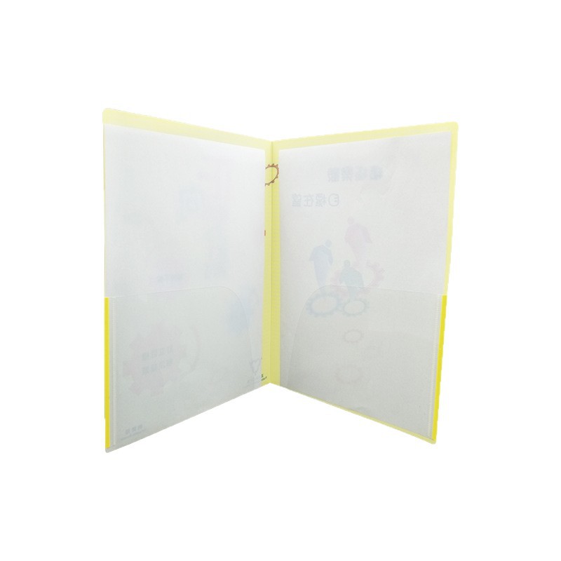 Amazon Cross-Border L-Shaped Folder Custom Pp File Bag Card Book Custom File Protection Cover Student Information Bag