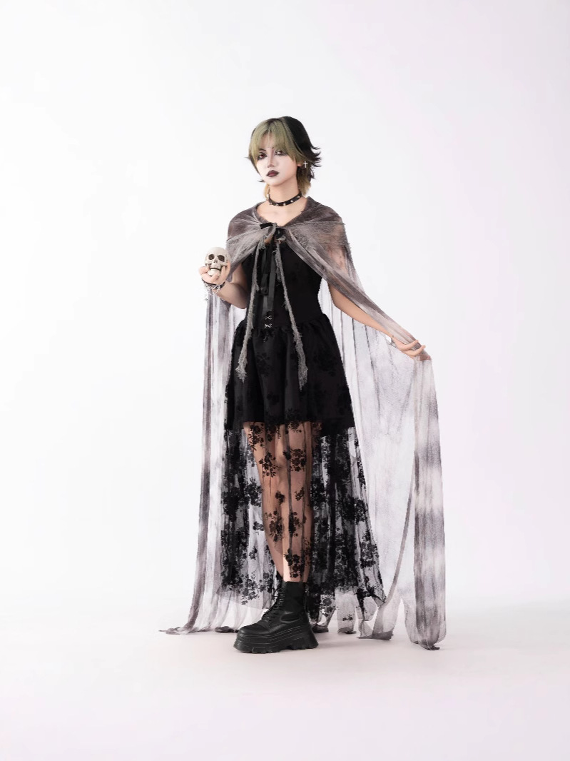 Shipping dedicated link Halloween horror new tie-dye wizard robe cape COS clothing props