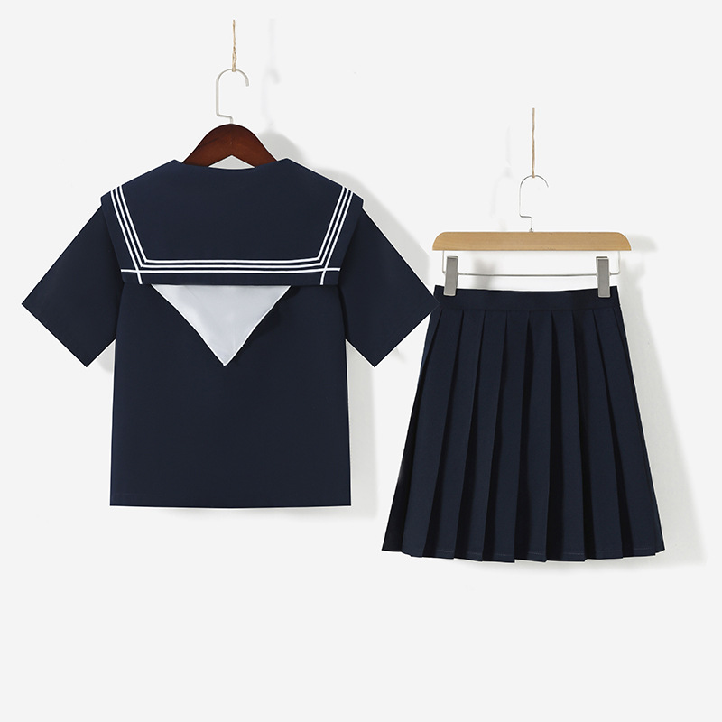 Manufacturer Supplies Japanese Style Jk Uniforms, Three Genuine Basic Sailor Uniforms, Preppy Style School Uniforms for Women