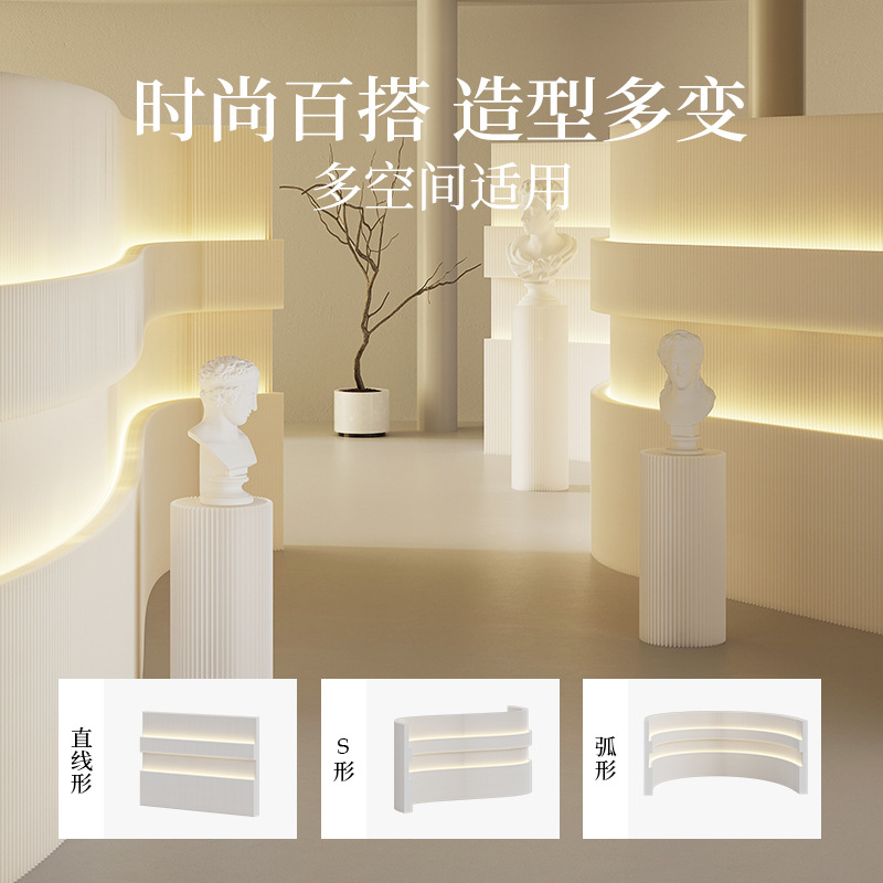 Eighteen paper partition screen luminous mobile soft screen office living room live background partition space paper wall