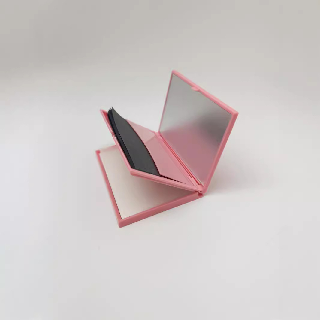 Double-Layer Oil-Absorbing Facial Tissue Mirror Box Pp Box Double-Sided Linen Paper Matte Box Facial Oil Control Portable Foldable