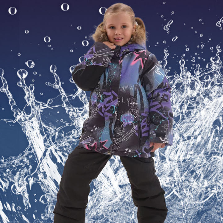 Кросс-бордерная лыжная одежда для детей, водонепроницаемая куртка с флисовой подкладкой
