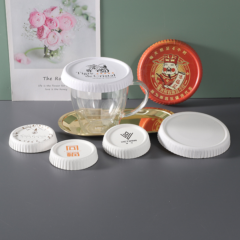 Hotel guesthouse disposable paper lid can print logo cup lid wholesale absorbent paper cup lid copper paper cup