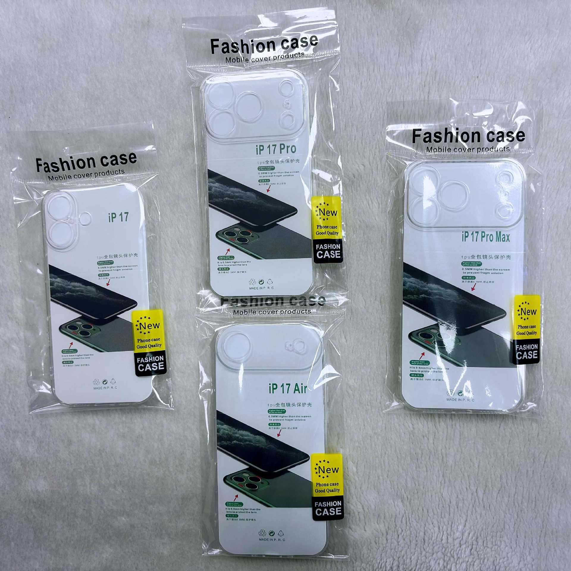 Suitable for Apple 17 Transparent Mobile Phone Case 16 Anti-Fall 15 Liquid Silicone 14 Simple 13 High-End Protective Cover Wholesale