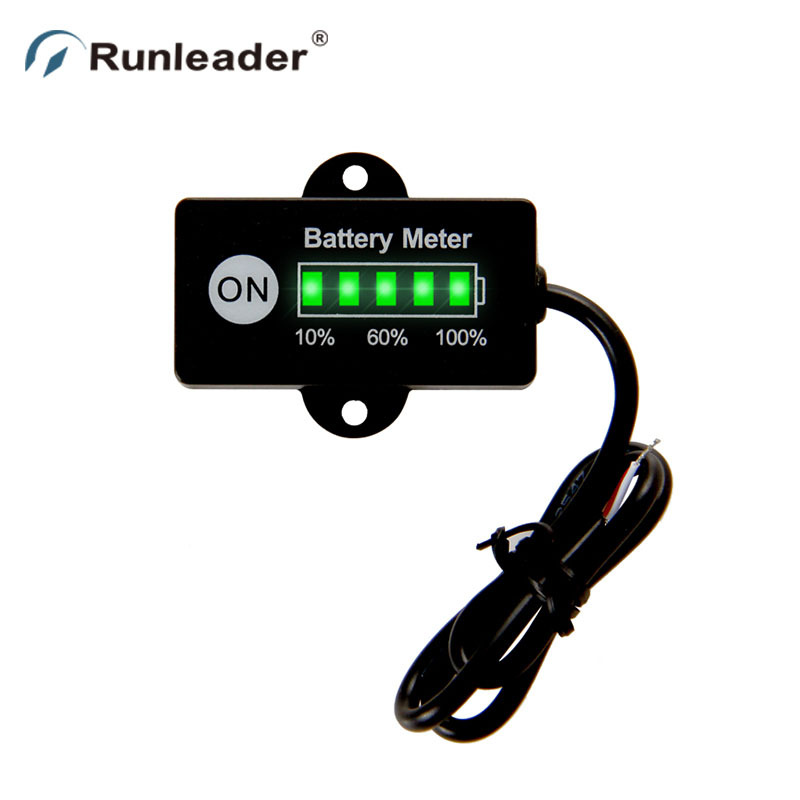 12V24V switch machine power display electric car washing machine forklift lead-acid lithium iron phosphate battery power meter