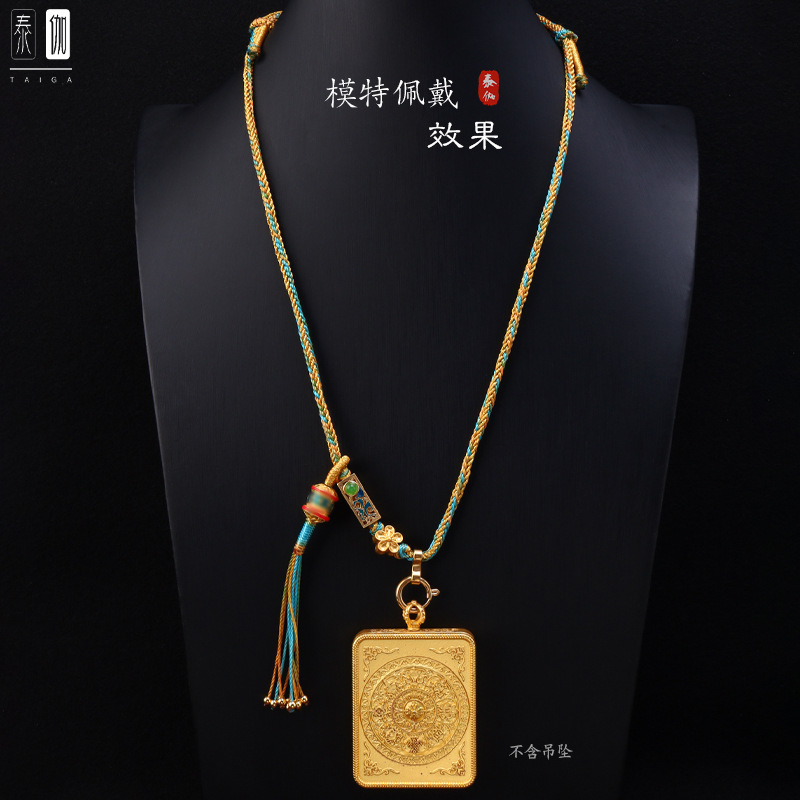 Xizang-Style Hand-Woven Necklace Cord Clavicle Pendant Cord Xizang Color Matching Tangka Accessory Cord Internet Celebrity Style Tg075